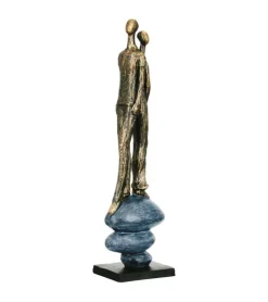 Skulptur, Par med ryggen til hinanden, 38 cm