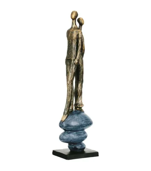 Skulptur, Par med ryggen til hinanden, 38 cm
