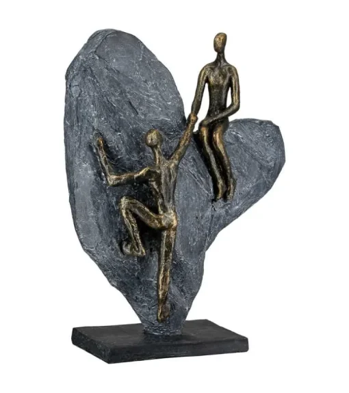 Skulptur, Par på hjerte, 30 cm