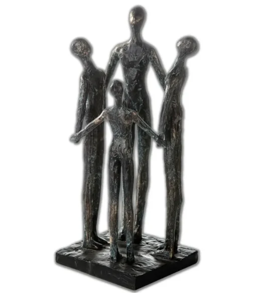 Skulptur: Sammenhold med 4 personer, 30 cm