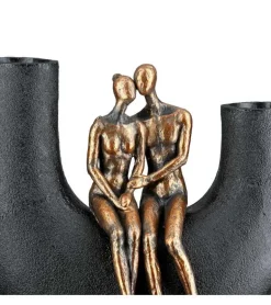 Skulptur, Vase med Par, 21 cm