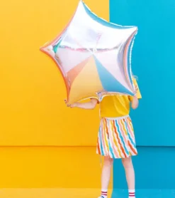 Stjerne folie ballon i sølv, 70 cm