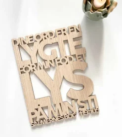 Træskilt, Bibelvers, En Lygte for min fod, Eg