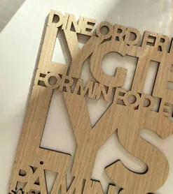 Træskilt, Bibelvers, En Lygte for min fod, Eg