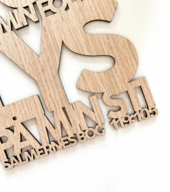 Træskilt, Bibelvers, En Lygte for min fod, Eg