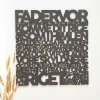 Træskilt, Bibelvers, Fadervor, Sort MDF, Stor