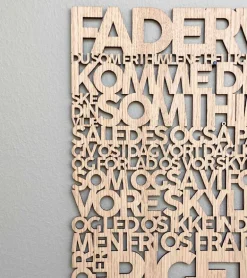 Træskilt, Bibelvers, Fadervor, EG, Stor