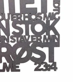 Træskilt, Bibelvers: Salme 23, Sort MDF
