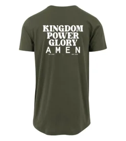 T-shirt: Kingdom Power Glory, Olivegreen