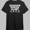 T-shirt: Kingdom Power Glory, Sort
