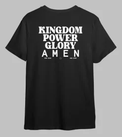 T-shirt: Kingdom Power Glory, Sort