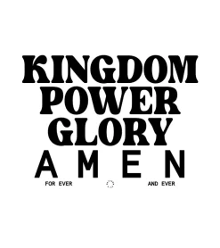 T-shirt: Kingdom Power Glory, Hvid