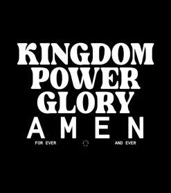 T-shirt: Kingdom Power Glory, Sort