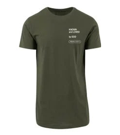 T-shirt: Known & Loved, Psalm 139, Olivegreen