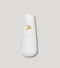 Vase med guldblad, 9 cm