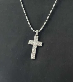 Vedhæng – Kors m. Sten Print